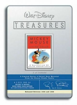 Walt Disney Treasures Mickey Mouse In Living Color 2 Dvd Disc Set Rare & Oop