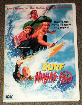 Surf Ninjas Dvd (1992) Rare Rob Schneider/leslie Nielsen/ernie Reyes Jr Comedy