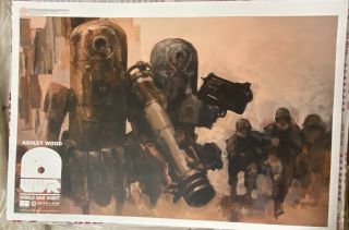 Idw World War Robot Poster : Ashley Wood : Rare