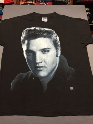 Vtg 90s Hanes Winterland Elvis Presley Rock Express T - Shirt Rare Made In Usa Euc
