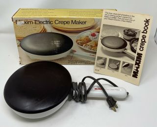 Vintage 1970s Maxim Electric Crepe Maker Cm - 5,  Made In Usa - Rare