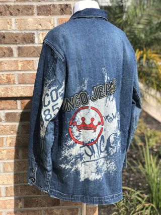 Jnco Jeans Urban Jacket Denim Mens M - 8105 Rare Design Flaw Size Large