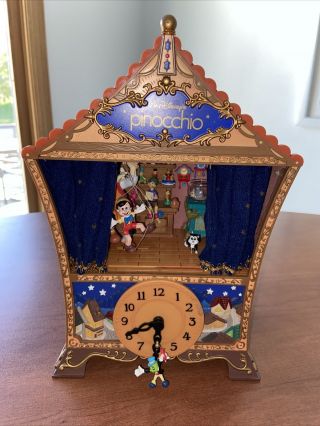 Rare Enesco Disney Pinocchio Action Musical Clock Figure Parts Only Doesn’t Work