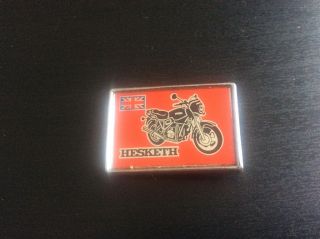 Rare Vintage Enamel Motorcycle Lapel Pin Badge Hesketh Motor Cycles 1970s 70s