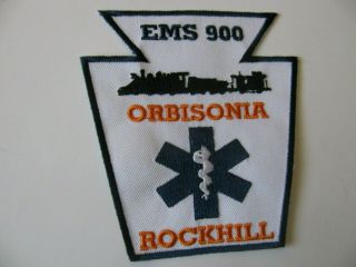Rockhill Orbisonia Penn (pa) Emt Rescue Fire Dept Patch Sew On 4” Rare Logo