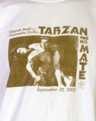 Vtg 90s 00s Y2k Rare 2003 Tarzan And His Mate 1934 Movie Film Poster T - Shirt Xl