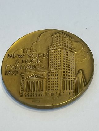 Vintage Rare American Bicentennial York Stock Exchange Bronze Medallion Coin 2