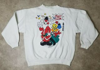 Rare Vintage Peace Looney Tunes Tweety Bird Crewneck Sweatshirt 90s Retro Hippy