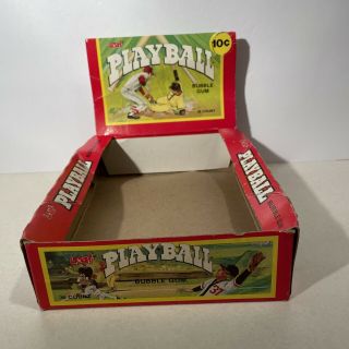 1) Vintage Empty Leaf Playball Bubble Gum Display Box (rare) Baseball Theme