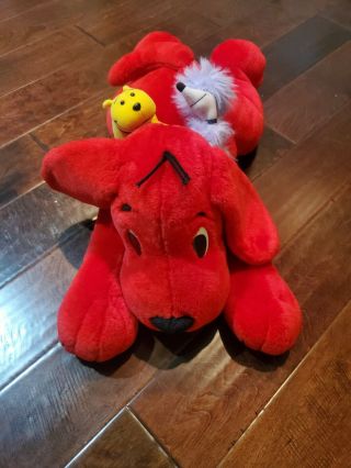 Rare Clifford The Big Red Dog And Friends 24 " Plush Cleo T - Bone 2002 Scholastic