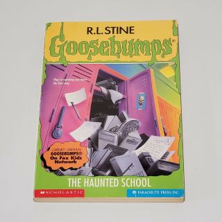 Goosebumps 59 Book Rare 1st Print Edition Rl Stine The Haunted School 90s Vtg