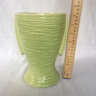 Rare Green Mccoy Pottery Vase 8 1/4” Usa Collectible
