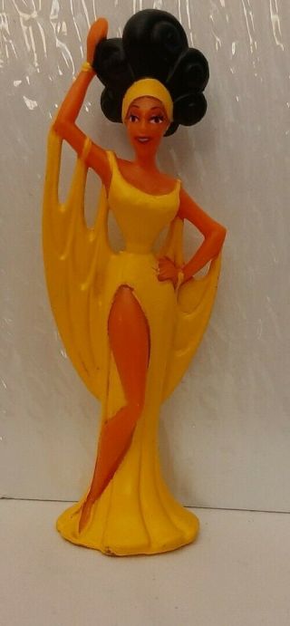 Rare 1997 Yellow Calliope Muse 3.  5 " Pvc Action Figure Disney Hercules