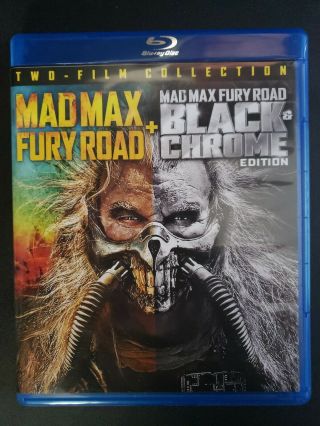 Mad Max Fury Road Black And Chrome Edition Blu Ray - - Rare Hard To Find