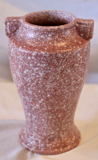 Vintage Robinson Ransbottom (rrpco) Rare 8” Transitional Deco Vase Victoria Red