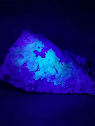 Rare Stunning Blue Hyalite Opal On Matrix Over 1lb Found In Nc