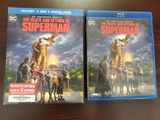 The Death And Return Of Superman Blu - Ray,  Dvd,  Digital Dc Universe Rare