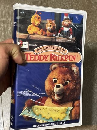 The Adventures Of Teddy Ruxpin Rare Clamshell Vhs 1986 Live Action Kids Show