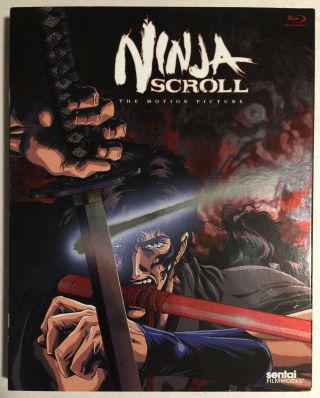 Ninja Scroll Anime Movie Blu - Ray With Rare Embossed Slipcover (us Release)