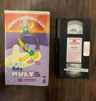 Baby Huey: The Baby Giant Vhs 1986 Harvey Cartoon Classics Worldvision Rare Oop