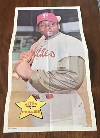 1968 Topps Poster - Richie Allen - Philadelphia Phillies Rare