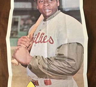 1968 Topps Poster - Richie Allen - Philadelphia Phillies RARE 3