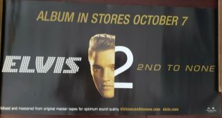 Music Poster Elvis Presley Rare 2003 Double Sided Promo Banner Poster Orig.