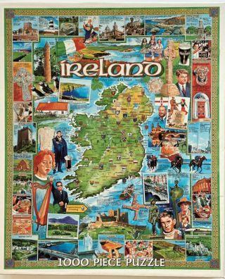 Ireland The Emerald Isle 1000 Piece Rare Jigsaw Puzzle White Mountain Complete