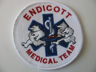 Endicott York Ny Medical Team Emt Rescue Fire Dept Patch Iron On 4” Rare