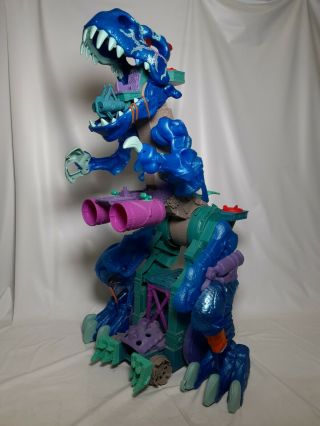 Fisher Price Imaginext Ultra T Rex Dinosaur 2 1/2 Ft Rare Ice Blue Please Read