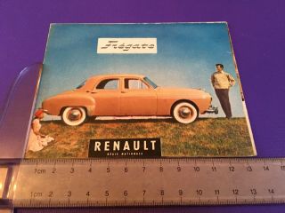 Renault Fregate Brochure 1957 - 6/1957 Uk Issue - Rare