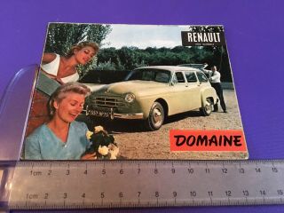 Renault Domaine Brochure 1958 - 6/58 Uk Issue - Rare
