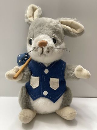 Vintage Merrythought Rabbit Bunny 12” Plush Made In England Rare