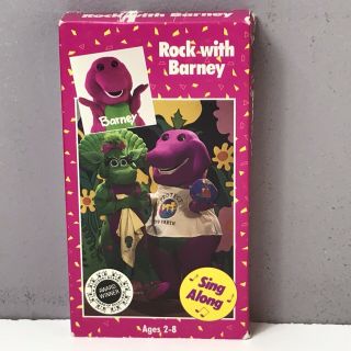 Barney Rock With Barney Vhs Video Vcr Tape 1991 Lyons Sing - Along Rare Vtg