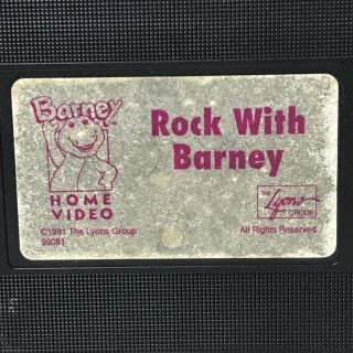 Barney Rock With Barney VHS Video VCR Tape 1991 Lyons Sing - Along Rare VTG 3