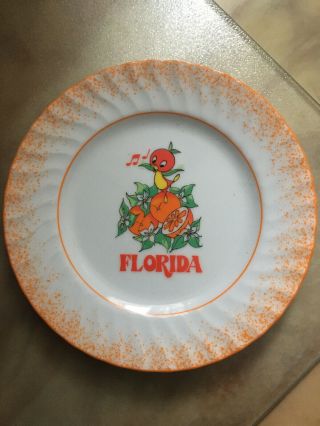 Rare Vintage Disneyland Walt Disney World Florida Orange Bird Collector Plate