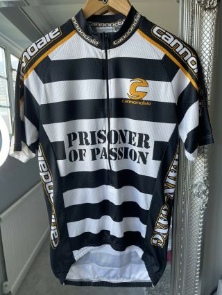 Vintage Cannondale Prisoner Of Passion Cycle Jersey Size L In Vgc Rare