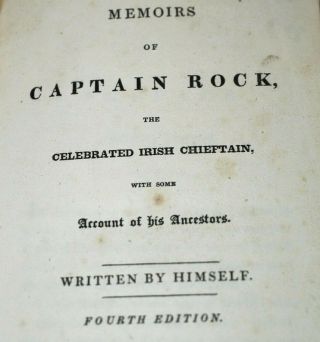 Rare Memoirs of Captain Rock Written by Himself 4th Ed 1824 3
