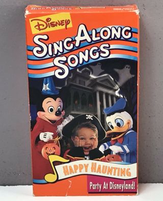 Disney’s Sing Along Songs Happy Haunting Party At Disneyland Vhs Video Tape Rare