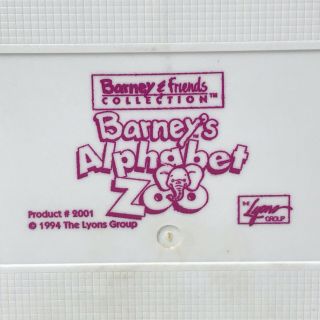 Barney Alphabet Zoo VHS Video VCR Tape Classic Lyons Sing - Along Rare VTG 3