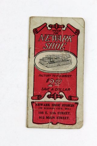 Newark Shoe Stores Advertising Pamphlet 1910s? Kansas City,  Missouri Rare