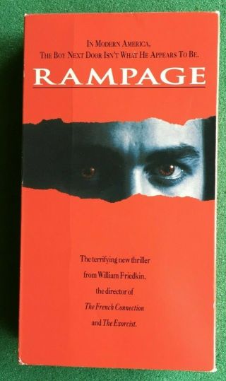 Rampage 1992 Rare Vhs Tape,  Crime Drama,  William Friedkin Dvd