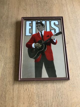 Rare Vintage Elvis Presley Mirror 1970,  S With Wooden Frame X2 Different
