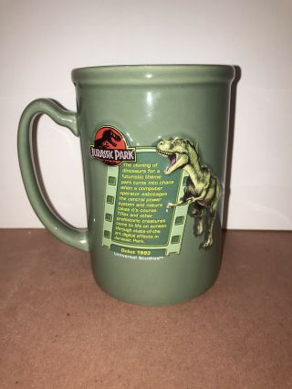 Jurassic Park Debut 1993 Universal Studios 3d Mug.  Rare And In Euc.