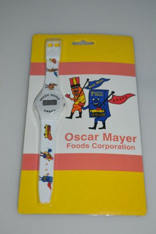 Rare Vintage Oscar Mayer Kraft Foods Wienermobile Advertising Watch Carded Moc
