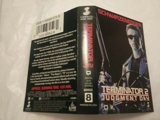 Rare Terminator 2 Judgment Day Video 8 Movie 8mm Vhs Cassette