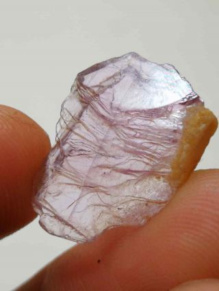 Rare Stunning Transparent Sharp Natural Etched Purple Diaspore Crystal/floater