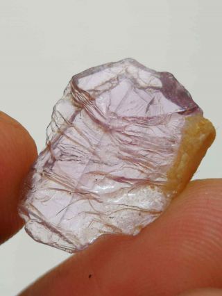 Rare Stunning Transparent Sharp Natural Etched Purple Diaspore Crystal/Floater 3