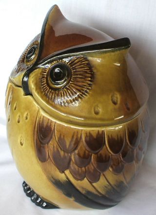 Rare Vintage Metlox Pottery Poppytrail 8 - 1/2 " Owl Cookie Jar Made In Calif Exc