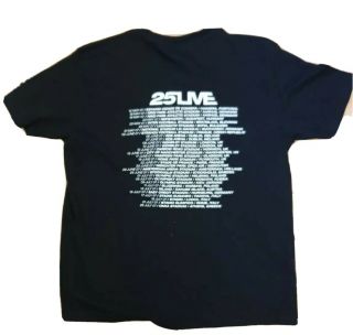 George Michael Rare 25 Live Tour T - shirt 2007 tours on reverse Side Size L 2